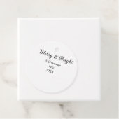 そしてメリー明るいクリスマスの休日にメッセージ年を追加 フェイバータグ (インサイチュ)