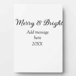 そしてメリー明るいクリスマスの休日にメッセージ年を追加 フォトプラーク