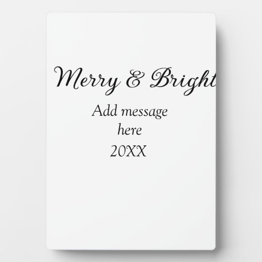 そしてメリー明るいクリスマスの休日にメッセージ年を追加 フォトプラーク (正面)