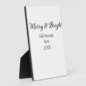 そしてメリー明るいクリスマスの休日にメッセージ年を追加 フォトプラーク (側面)