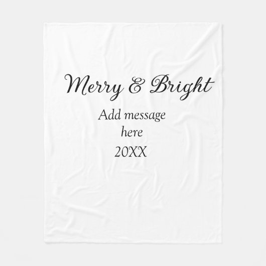 そしてメリー明るいクリスマスの休日にメッセージ年を追加 フリースブランケット (正面)