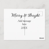 そしてメリー明るいクリスマスの休日にメッセージ年を追加 ポストカード (裏面)