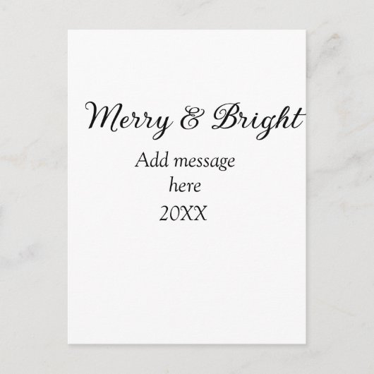 そしてメリー明るいクリスマスの休日にメッセージ年を追加 ポストカード (正面)