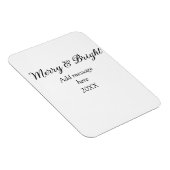 そしてメリー明るいクリスマスの休日にメッセージ年を追加 マグネット (右側)