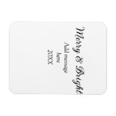 そしてメリー明るいクリスマスの休日にメッセージ年を追加 マグネット (横)