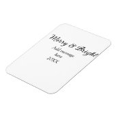 そしてメリー明るいクリスマスの休日にメッセージ年を追加 マグネット (左側)