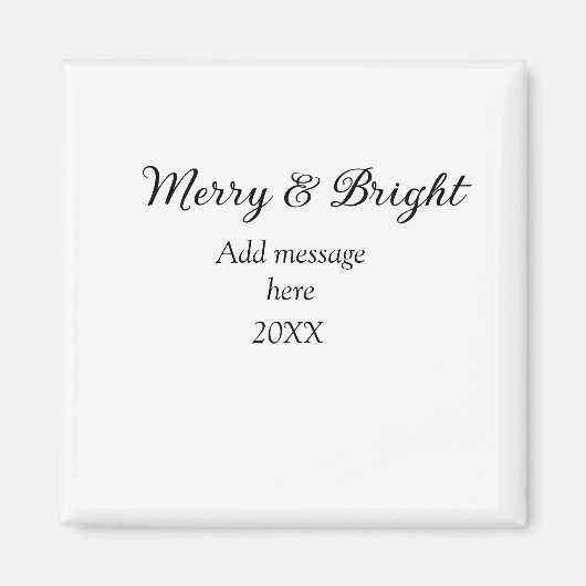 そしてメリー明るいクリスマスの休日にメッセージ年を追加 マグネット (正面)