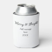 そしてメリー明るいクリスマスの休日にメッセージ年を追加 缶クーラー (缶正面)