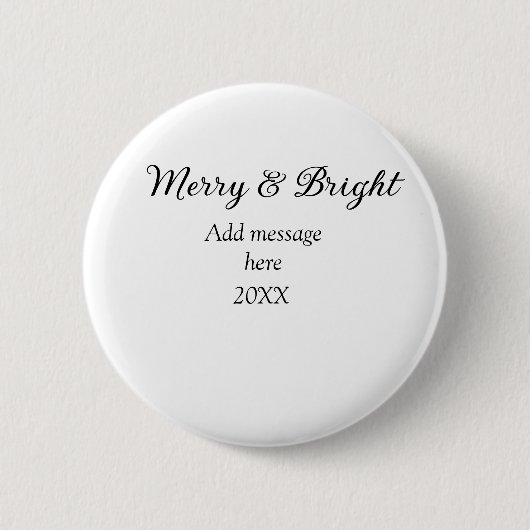 そしてメリー明るいクリスマスの休日にメッセージ年を追加 缶バッジ (正面)