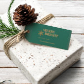 そしてメリー明るいクリスマスの家族の金ゴールド休暇 ギフトタグ