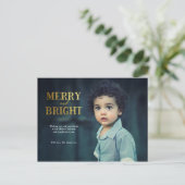 そしてメリー明るいクリスマスの家族カードのはがき シーズンポストカード (スタンド正面)