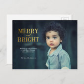 そしてメリー明るいクリスマスの家族カードのはがき シーズンポストカード (正面/裏面)