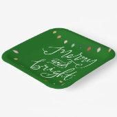 そしてメリー明るいクリスマスの灯りは緑 ペーパープレート (傾斜あり)