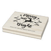 そしてメリー明るいクリスマスの鹿、家族の大きい ラバースタンプ (スタンプ)