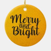 そしてメリー明るいクリスマスをテーマにした セラミックオーナメント (裏面)