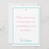 そしてメリー明るいクリスマスカード (裏面)