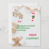 そしてメリー明るいクリスマスグリーティングカード サンキューカード (正面)