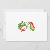 そしてメリー明るいクリスマスグリーティングカード サンキューカード (裏面)