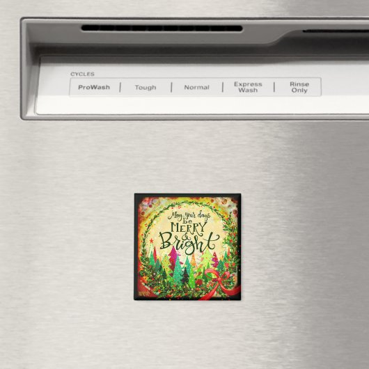 そしてメリー明るいクリスマスツリーの鼓動 マグネット (インサイチュ (食洗機))