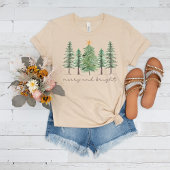 そしてメリー明るいクリスマスツリーシャツ Tシャツ