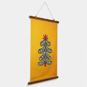 そしてメリー明るいクリスマスツリー 吊り下げ型タペストリー (傾斜あり)