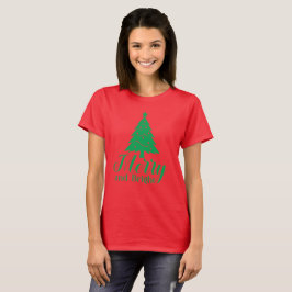 そしてメリー明るいクリスマスツリー Tシャツ