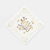 そしてメリー明るいクリスマスパーティー紙ナプキン スタンダードランチョンナプキン (角)