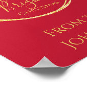 そしてメリー明るいクリスマスパーティー赤金ゴールド ポスター (角)