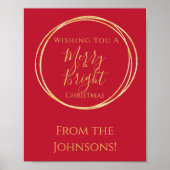 そしてメリー明るいクリスマスパーティー赤金ゴールド ポスター (正面)