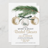 そしてメリー明るいクリスマスブライダルシャワー 招待状 (正面/裏面)