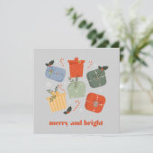 そしてメリー明るいクリスマスプレゼントの箱 シーズンカード (スタンド正面)