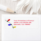 そしてメリー明るいクリスマスライト住所 シール (インサイチュ)