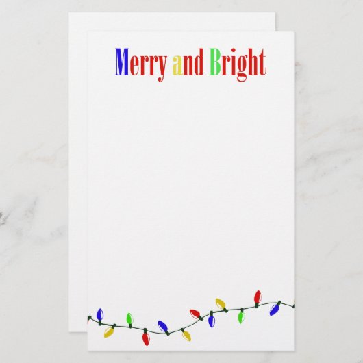 そしてメリー明るいクリスマスライト文房具 便箋 (正面/裏面)