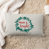 そしてメリー明るいクリスマスリース ランバークッション (ブランケット)