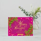 そしてメリー明るいクリスマスレッド 箔シーズンポストカード (立ち正面)