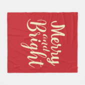 そしてメリー明るいクリスマス休暇の台本は赤 フリースブランケット (正面(横))