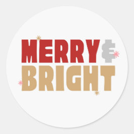 そしてメリー明るいクリスマス封筒用シール ラウンドシール