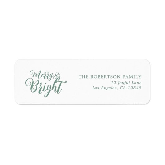 そしてメリー明るいクリスマス差出人住所ラベル ラベル (正面)