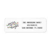 そしてメリー明るいクリスマス差出人住所 ラベル (正面)