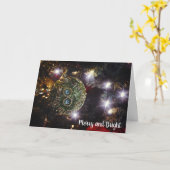 そしてメリー明るいクリスマス装飾のホリデーカード カード (黄色い花)