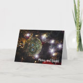 そしてメリー明るいクリスマス装飾のホリデーカード カード (正面)