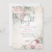 そしてメリー明るいクリスマス装飾ブライダルシャワー 招待状 (正面)