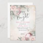 そしてメリー明るいクリスマス装飾ブライダルシャワー 招待状 (正面/裏面)