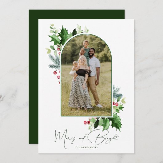 そしてメリー明るいクリスマス・アーチ・グリーティング (正面/裏面)