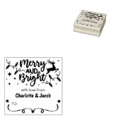 そしてメリー明るいクリスマス・カップル・ラベル ラバースタンプ (押印)