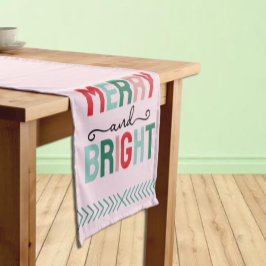 そしてメリー明るいクリスマス ショートテーブルランナー