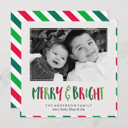 そしてメリー明るいクリスマス シーズンカード (正面/裏面)