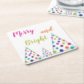 そしてメリー明るいクリスマス スクエアペーパーコースター (アングル)