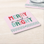 そしてメリー明るいクリスマス スクエアペーパーコースター (アングル)