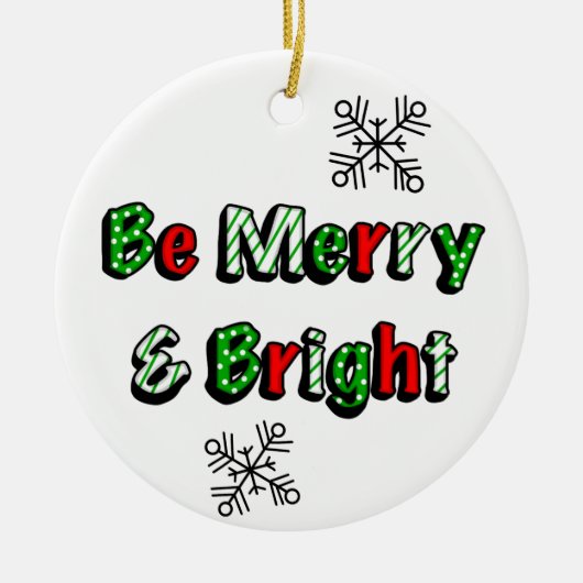 そしてメリー明るいクリスマス セラミックオーナメント (正面)